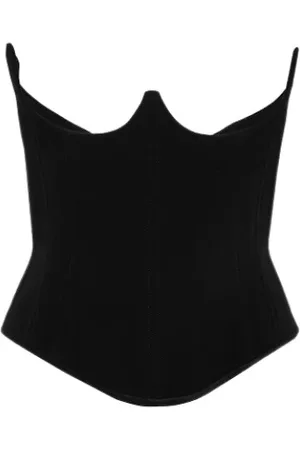 Vivienne Westwood Koszulki, Kobieta, Czarny, S, Strukturalny Korset bez miseczek z wiskozy