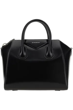 Givenchy Torebki, Kobieta, Czarny, ONE SIZE, Torba Antigona z Cielistej Skóry z Wzorem Geometrycznym