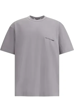 Comme des Garçons Koszulki, Mężczyzna, Szary, S, T-shirt z monogramem