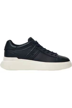 Hogan Buty, Mężczyzna, Niebieski, 41 EU, Miejskie Casualowe Skórzane Sneakersy