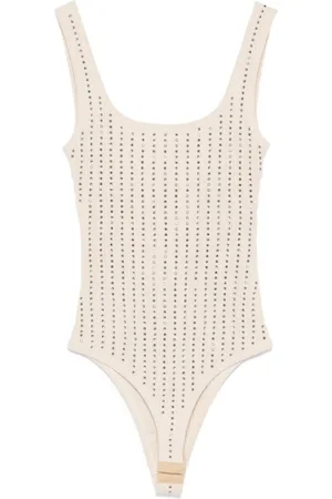 The Attico Koszulki, Kobieta, Beżowy, S, Ecru Fade Bodycon Dress