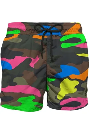 MC2 SAINT BARTH Stroje kąpielowe, Mężczyzna, Wielobarwność, S, Len, Fluo Stroje Kąpielowe Oświetlenie Mim Multi
