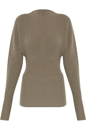Rick Owens Swetry, Kobieta, brązowy, M, Len, Dafne Top Dust Turtleneck