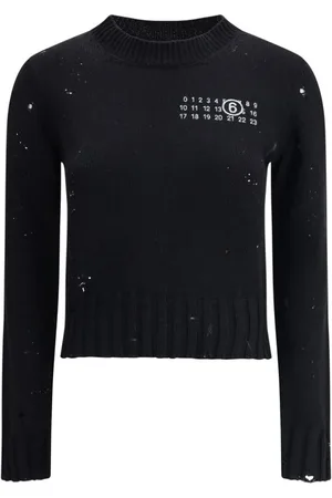 Maison Margiela Swetry, Kobieta, Czarny, M, Sweter Grunge z Miejskim Stylem