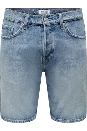 Only & Sons Szorty, Mężczyzna, Niebieski, S, Denim, Denim Bermuda Shorts