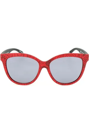 adidas Akcesoria, Mężczyzna, Czerwony, ONE SIZE, Czerwone Okulary przeciwsłoneczne z Lustrem w Kolorze Srebrnym