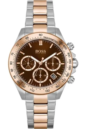 HUGO BOSS Akcesoria, Mężczyzna, Wielobarwność, ONE SIZE, Dwukolorowy kwarcowy zegarek ze stali nierdzewnej