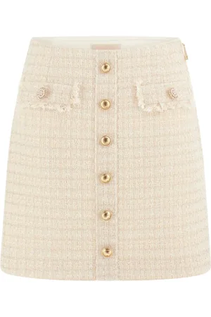 Guess Spódnice, Kobieta, Beżowy, XS, Mini Spódnica