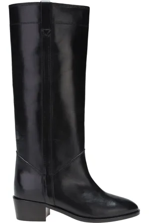 Isabel Marant Buty, Kobieta, Czarny, 37 EU, Zamsz, Czarne Zamszowe Kozaki za Kolano