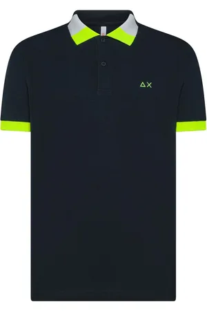 sun68 Koszulki, Mężczyzna, Niebieski, 2XL, Bawełna, Fluo Multicolor Polo Shirt