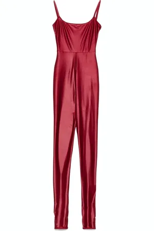 Fiorucci Kombinezony, Kobieta, Czerwony, M, Czerwony Bezrękawnik z Dekoltem Typu Scoop Neck