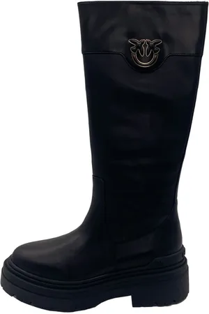 Pinko Buty, Kobieta, Czarny, 40 EU, Buty Skórzane Botki