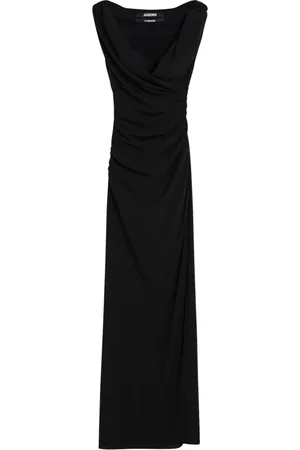 Jacquemus Sukienki, Kobieta, Czarny, S, Długa Sukienka Damska Elegancki Styl