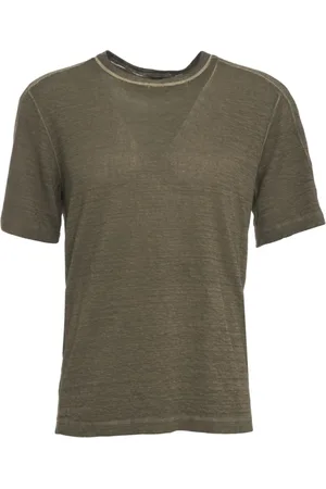 TRANSIT Koszulki, Mężczyzna, Zielony, L, Zielony T-shirt z Konopi Styl Casual