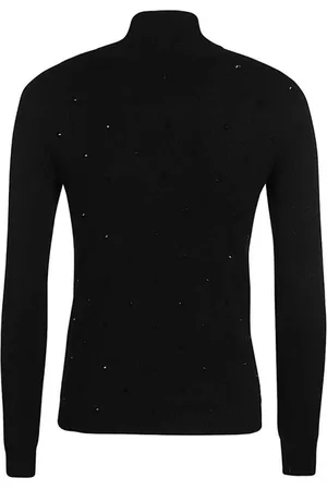 ERMANNO SCERVINO Swetry, Kobieta, Czarny, M, Stylowe Swetry dla Eleganckiego Looku