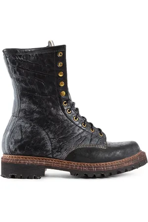 VISVIM Buty, Mężczyzna, Czarny, 43 EU, Skóra, Czarne skórzane buty sznurowane