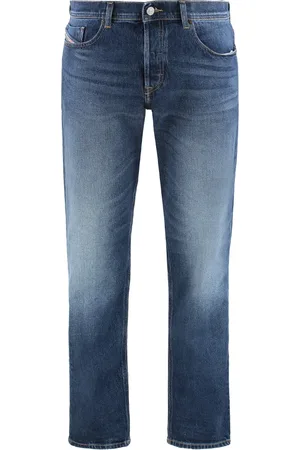 Diesel Jeansy, Mężczyzna, Niebieski, W31, Klasyczne Regular Fit Jeansyy z Metalowymi Detalami