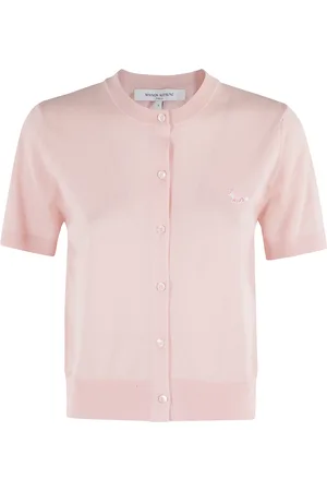 Maison Kitsuné Swetry, Kobieta, Różowy, S, Sweter z Baby Fox w różowym