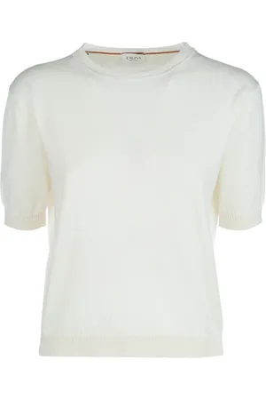 CRUNA Koszulki, Kobieta, Beżowy, 2XL, Nowoczesny T-shirt Maglieria