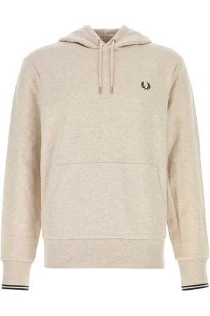 Fred Perry Bluzy, Mężczyzna, Beżowy, XL, Piaskowy Melanżowy Bawełniany Sweter