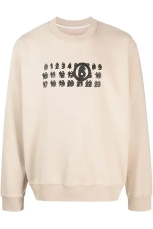 Maison Margiela Bluzy, Kobieta, Beżowy, M, Luźny Sweter Damski