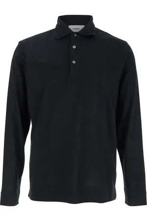 LARDINI Koszulki, Mężczyzna, Czarny, M, Czarne Polo T-shirty i Polosy