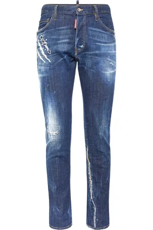 Dsquared2 Jeansy, Mężczyzna, Niebieski, L, Klasyczne Jeansyy Dżinsowe dla Mężczyzn