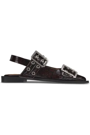 Ganni Buty, Kobieta, brązowy, 37 EU, Płaskie buty dla kobiet