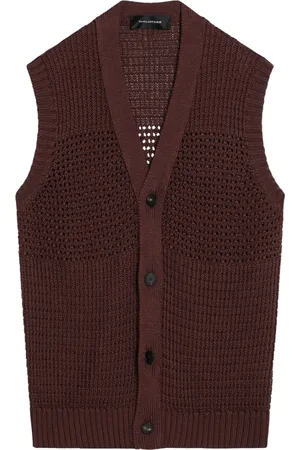 TAGLIATORE Swetry, Mężczyzna, brązowy, L, Maglia Gilet Gerald