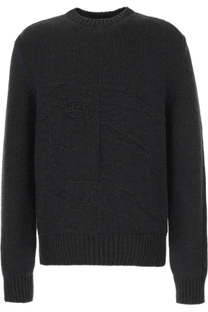 Burberry Swetry, Mężczyzna, Czarny, L, Kaszmir, Stylowa Kolekcja Dzianin