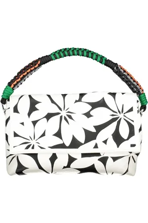 Desigual Torebki, Kobieta, Biały, ONE SIZE, Len, Biała Damska Torebka z Zdejmowanym Paskiem
