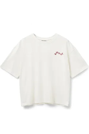 Sofie Schnoor Koszulki, Kobieta, Biały, XL, Graficzny T-shirt Top Śnieżnobiały