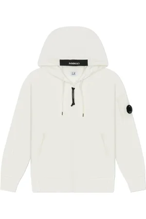 C.P. Company Bluzy, Mężczyzna, Biały, XL, Biała Bluza z Kapturem dla Mężczyzn