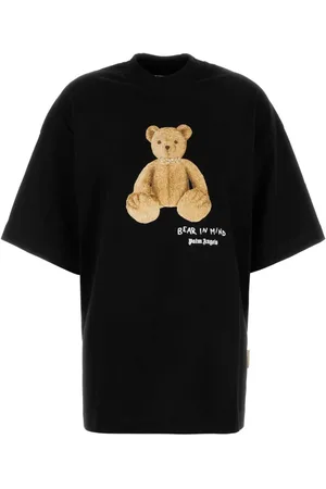Palm Angels Koszulki, Kobieta, Czarny, M, Czarna Bawełniana Oversize T-shirt