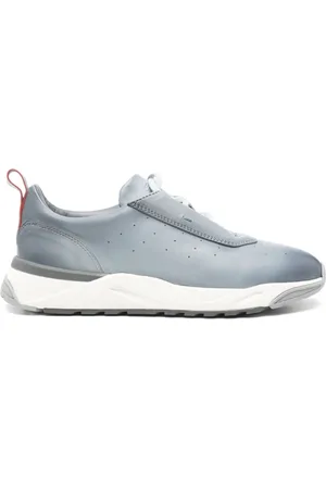 santoni Buty, Mężczyzna, Niebieski, 42 1/2 EU, Klasyczne Skórzane Sneakersy
