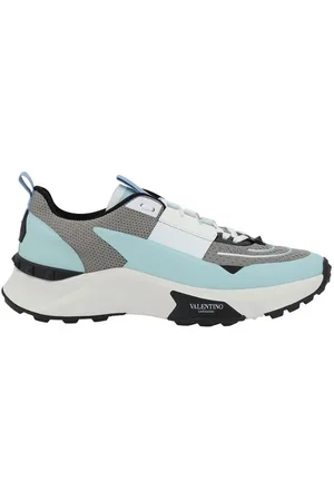VALENTINO GARAVANI Buty, Mężczyzna, Wielobarwność, 40 EU, Len, Skórzane Sneakersy z Ikonowymi Szczegółami