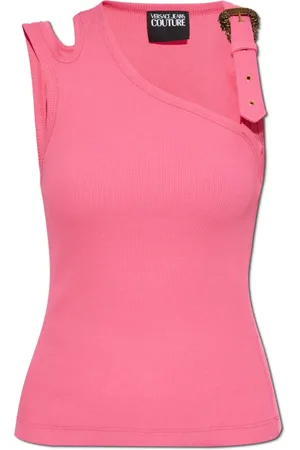 VERSACE Koszulki, Kobieta, Różowy, M, Prążkowany top