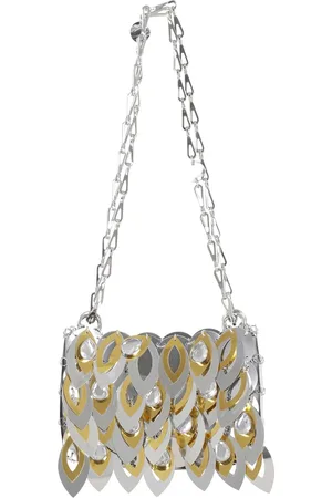 Paco rabanne Torebki, Kobieta, Szary, ONE SIZE, Srebrna torebka z cekinami Teardrop