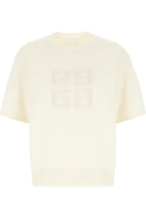 Givenchy Koszulki, Kobieta, Beżowy, M, Kaszmir, Stylowa Kolekcja Dzianin