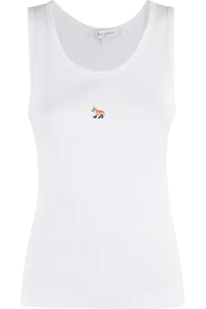 Maison Kitsuné Koszulki, Kobieta, Biały, S, Biała Dresowa Koszulka Baby Fox