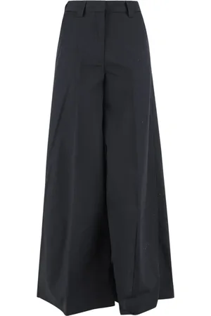 Thelatest Spodnie, Kobieta, Niebieski, 2XS, Niebieskie Stylowe Spodnie