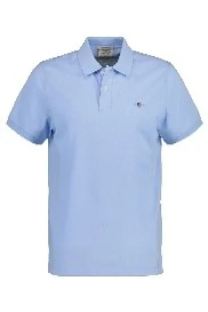 GANT Koszulki, Mężczyzna, Niebieski, 2XL, Bawełna, Klasyczna koszulka polo