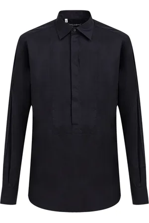 Dolce & Gabbana Koszule, Mężczyzna, Niebieski, L, Granatowa Klasyczna Koszula