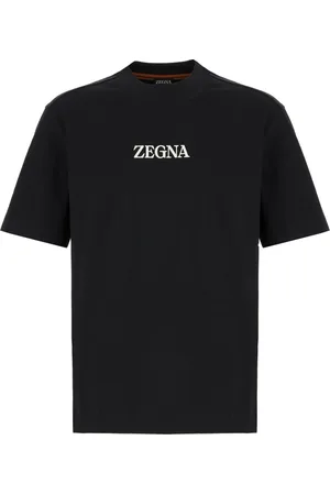 Ermenegildo Zegna Koszulki, Mężczyzna, Czarny, S, Luźny Bawełniany T-shirt dla Mężczyzn