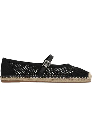 Michael Kors Buty, Kobieta, Czarny, 38 1/2 EU, Regulowane Espadryle z Plecioną Podeszwą