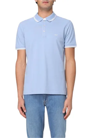 FAY Koszulki, Mężczyzna, Niebieski, L, Jasnoniebieskie T-shirty i Polosy