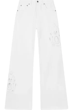 Dondup Jeansy, Kobieta, Biały, W27, Bawełniany T-shirt Casual