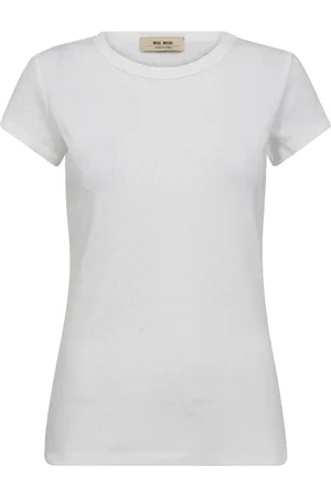 Mos Mosh Koszulki, Kobieta, Biały, L, Bawełna, Biała Bawełniana Tee Top