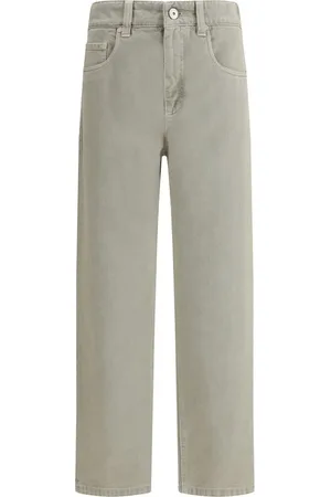 Brunello Cucinelli Jeansy, Kobieta, Szary, S, Straight Dyed Jeansy