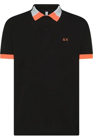 sun68 Koszulki, Mężczyzna, Czarny, S, Fluo Multicolor Koszulka Polo